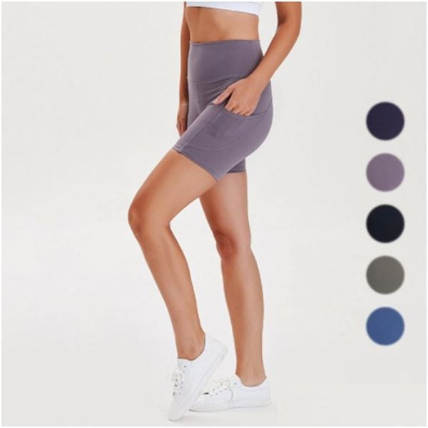 Yoga-Outfit ausrichten lu-07 Womens Shorts Hosen Fitness Fake Training Casual Drop Lieferung Sport im Freien Supplies Dh2LW