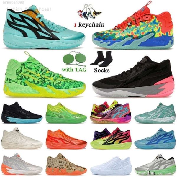 Lamelos Ball 1 2.0 Uomini Scarpe da basket Rick e Morty Adventures Queen City Black Glow Glow Blast White Forever Rare Gutter Melo 2024