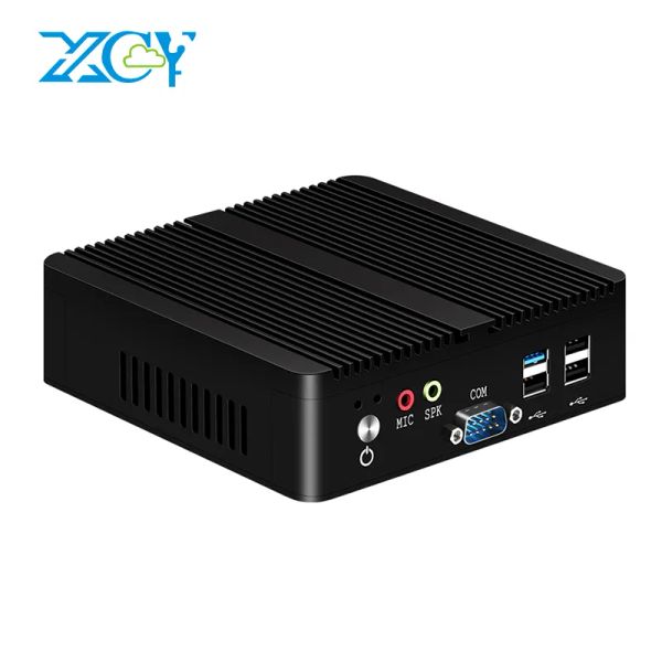 CPUS Mini PC Intel Pentium J2900 Quadcores 2x Com RS232 Dual Gigabit Ethernet Embedded Fan Industrial Computer Support WiFi 4G