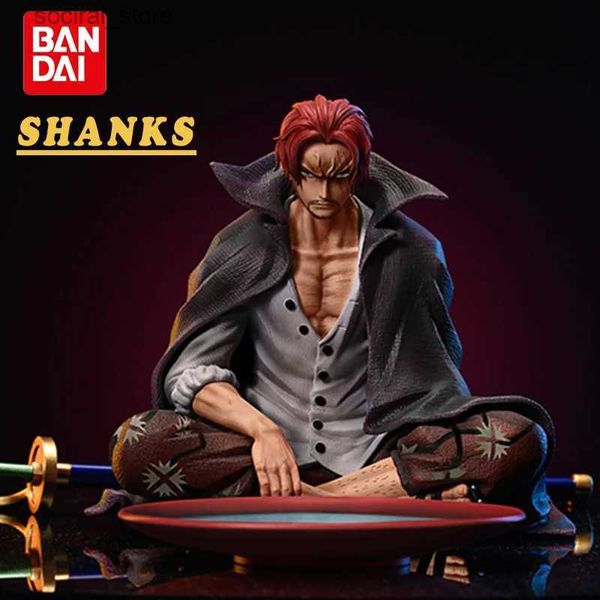 Figuras de brinquedo de ação Novo peça GK Shanks Anime Figura Chronicle Master Stars Plece Bt Sitting Posture Action Figura PVC Collection Model Toys L0402