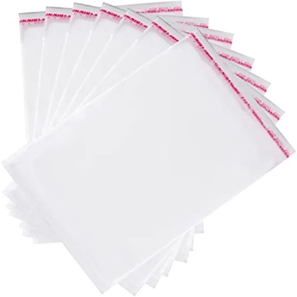 Großhandel 100pcs Los Selbstversiegelungsbeutel transparente Plastik -Opp -Taschen Klebstoff -Zellophan -Beutel für Juwelierbonbons Kekse ZZ