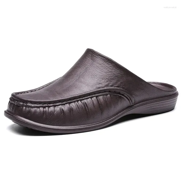 Scarpe da pantofole 2024 Eva Slip on Flats Walking Men Half Sbandals per famiglie comodi comodi di grande dimensione 47