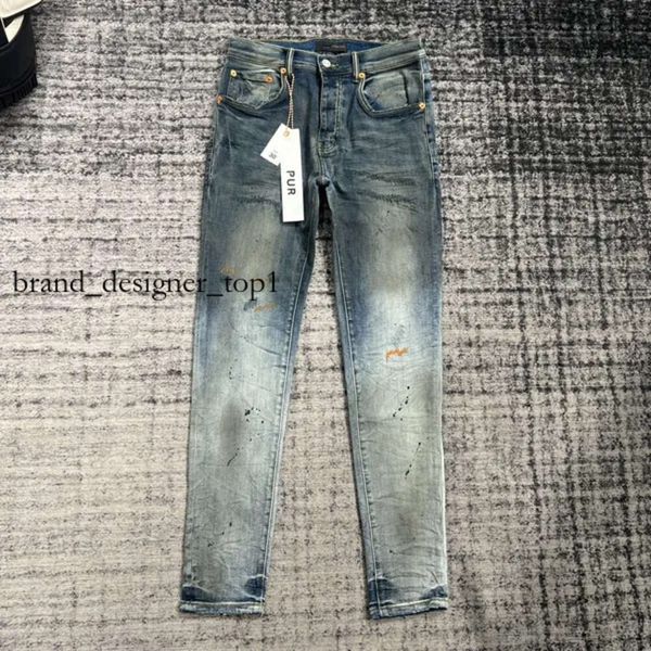 Designer de marca jeans roxo jeans para homens calças calças jeans roxos Hole de verão novo estilo bordado auto -cultivo e pés pequenos ksubi jeans 4361