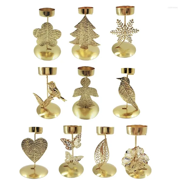 Titolare di candele Christmas Christmas Metal Butteryfly Flower Bird Candlestick per camera da letto Cena romantica Ornamento del matrimonio G99A G99A