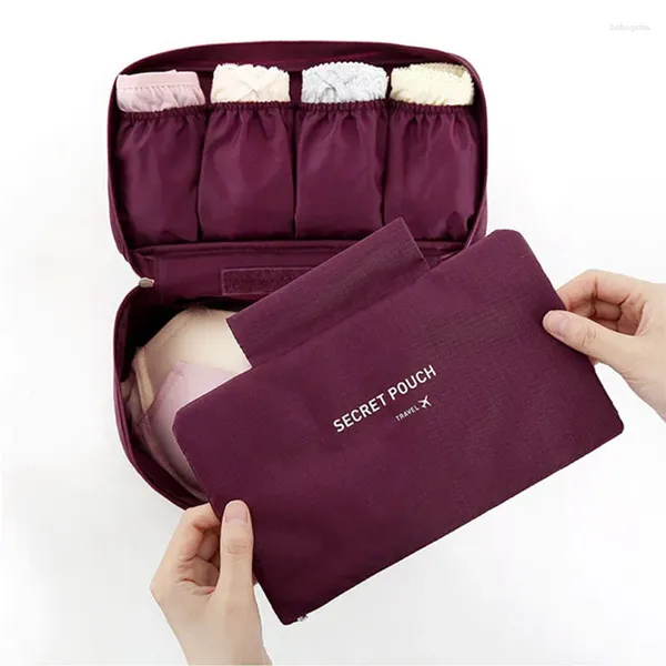 Aufbewahrungsbeutel Reisen Unterwäsche Organizer Set BH Panties Socken Kosmetiktasche Multi -Beutel wasserdichtes Nylon -Stoff -Finishing Box