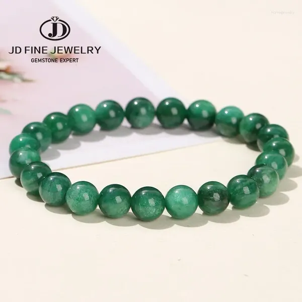 Strand JD 3A Lepidolite naturale Lepidolite Euchlorito Round Bead Bracciale Donne Kmaite Mineral Feng Shui Reiki Bangles Gioielli