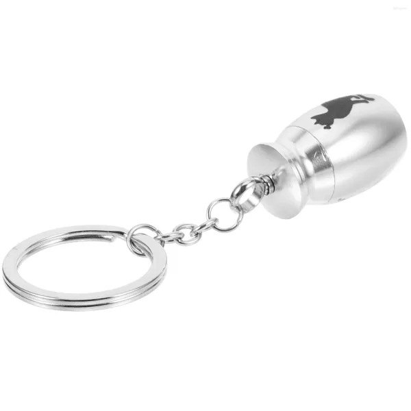 Bottiglie di stoccaggio urna catena chiave a sospensione mini contenitore impiccato ornamento animale domestico con anello