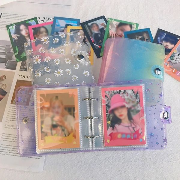 2024 Kawaii Star 1/2/3 Zoll Fotoalbum mit innerer Seite Kpop Photokard Sammeln Sie Buch 3 Ringe Binderkarten Organizer Buch Schreibwarenforscher für KPOP Photocard Organizer