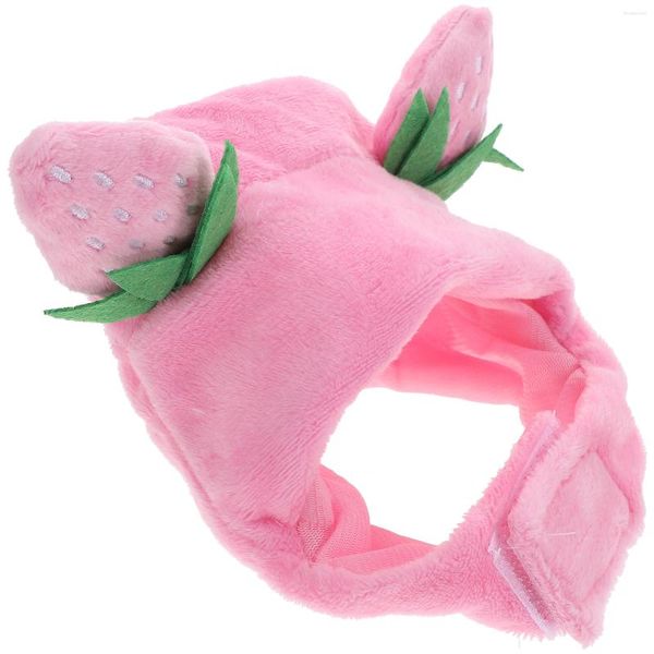 Costumi di gatto a fascia da pet cappello da fragole per gli animali domestici Abbigliamento cartone animato cimetto vestito cucciolo cucciolo di peluche delicato costume da bambino delicato