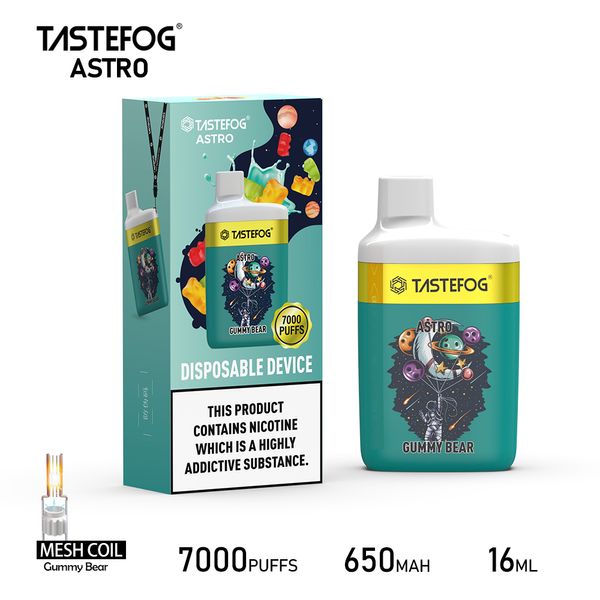 Tastefog popolare 7000 sbuffi 650Mah all'ingrosso usa e getta I vape penna