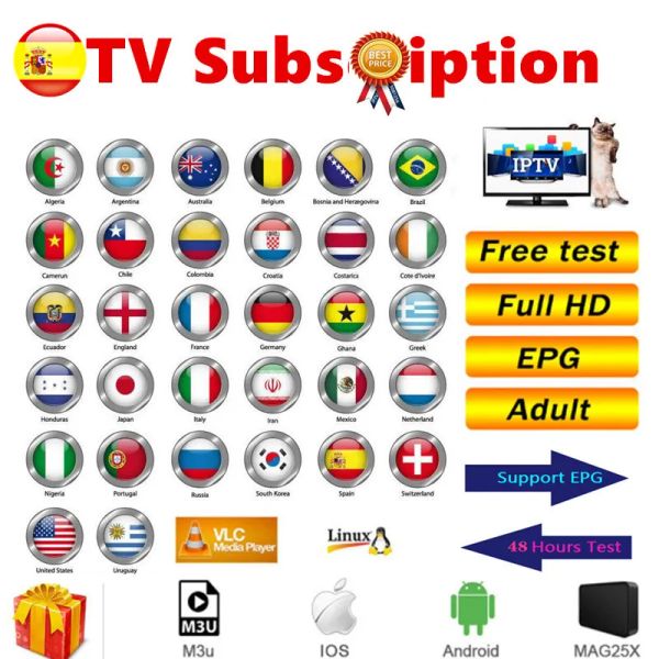 M3U 35000 Live -Programm Vod ip Android Smart TV Arabische Niederlande Australi Deutschland Spanien Feuerstick kostenlos Test XXX Holländische Türkei Französische Kanal US UK Europen World Wide Wide