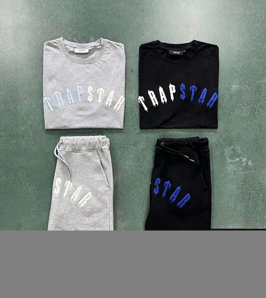 Herren T -Shirts Designer Tracksuit Trapstar London Shooter Short Sticke Set Summer Atmable Casual Shorts Tracksuits Design 90H