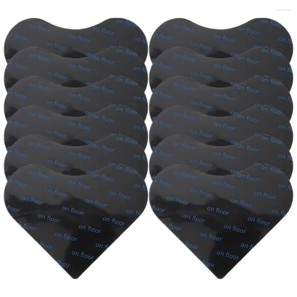 Tappetini da bagno 12 pezzi Adesivo per moquette a cuore tappetino tappetino tappeto a doppia facciate adesivi adesivi per pavimenti in legno non slip traccia