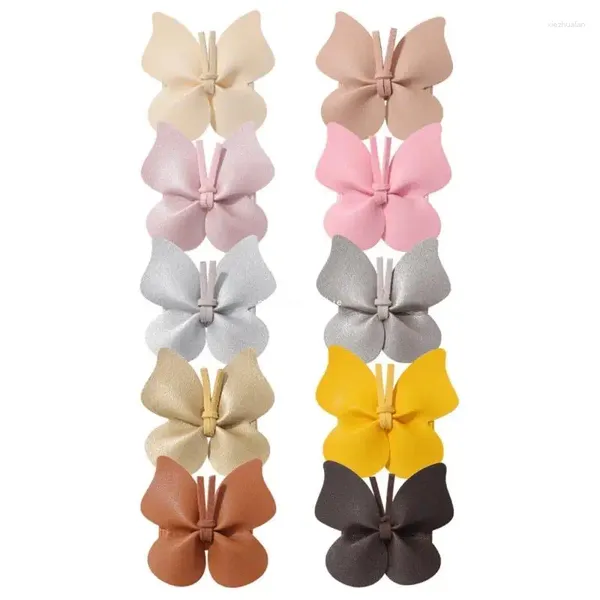 Haarzubehör 10pcs/Set Barrettes Haarnadelklammern Kopfbedeckung kleiner Schmetterlingskopfschmuck