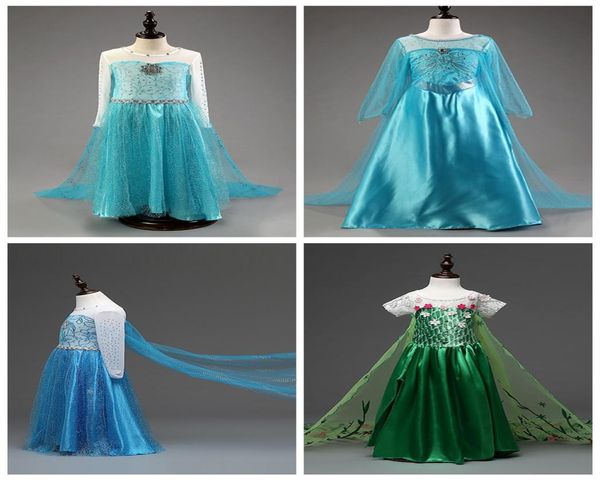 4 projetos que rainha da neve 2 ii meninas de meninas vestido de cosplay Sénias de floco de neve tutu com capa de longa capa de fantasia de natal halloween Party7135698