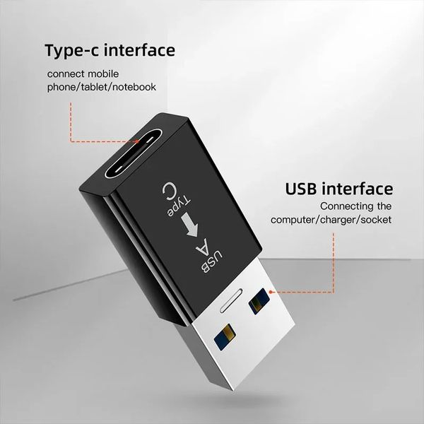 USB C para USB 30 A Adaptador com o cabo OTG Thunderbolt 3 para dispositivos USB 30 e USB 20