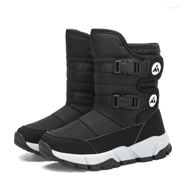 Stivali inverno scarpe invernali per bambini outdoor pelliccia pelliccia pellicola piattaforma ragazzi bambini sneaker cotone bottine fille