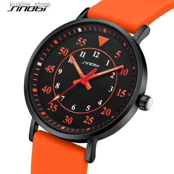 Relógios femininos Sinobi Novo design feminino es de moda esportes femininos quartzo pulseiras laranja strap strap ladies relógio relógio feminino l240402