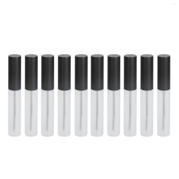 Bottiglie di stoccaggio tubo mascara vuoto da 10 ml smerigliate semi trasparente bottiglia ricaricabile contenitore crema per ciglia per viaggi fai da te fai da te 10pcs