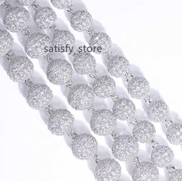 Роскошные VVS Moissanite Diamond Cuban Chain 18k White Gold Diamond Cuban Link Chain 925 Серебряная серебряная кубинская цепь для мужчин