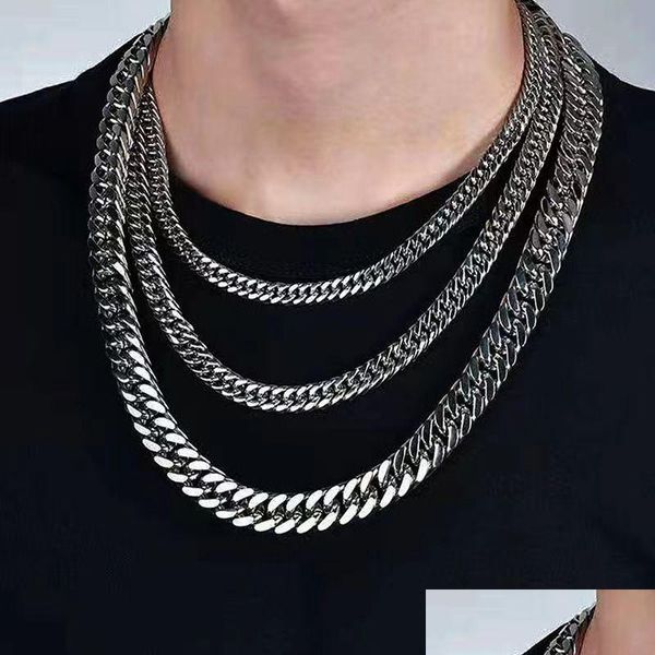 Chokers Designer de luxo Hip Hop Colares Jóias Coração de Mulheres Menções Sier Gold Chain Link Women Women Titanium Aço inoxidável Otgjd