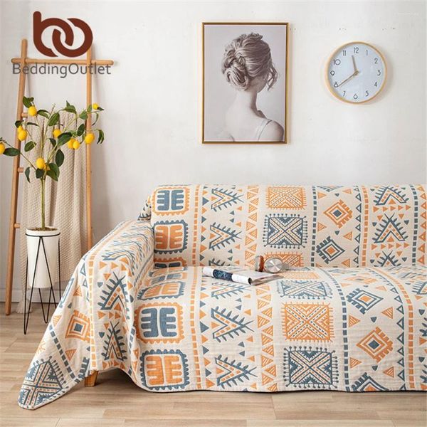 Tapestres Beddingoutlet Modern Sofá Blanta de cobertor geométrico Protetor de algodão Multi-função Multi-funnge Azten Throw Boho Decor