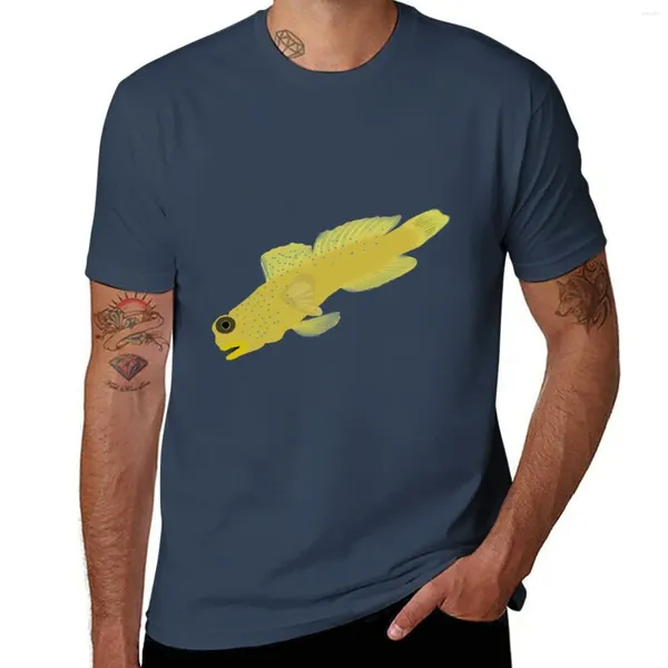 Tanque de tanques masculinos de vigia amarela Goby T-shirt Anime Vintage Roupos Men, camiseta