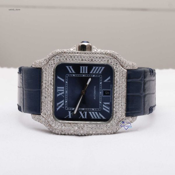 Jóias de Hip Hop criadas com moissanite diamante jóias elegantes com VVS Clarity Fashion Wrist Wear Watch For Men