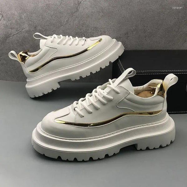 Scarpe casual in stile British Wedding Party Fashion Vulcanized Sneaker Round Toe Business Leisure Walking Felers V99