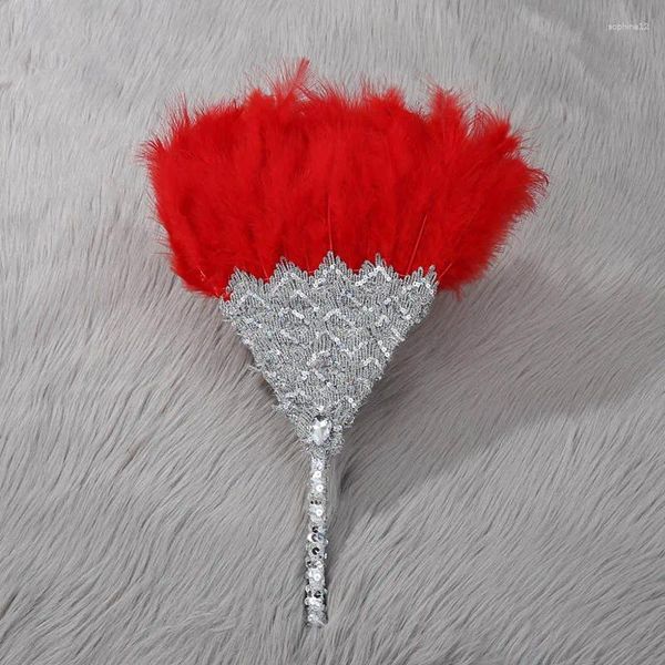 Figurine decorative Fan Feather Feather Fan Nigerian Wedding Bride tradizionale usato per la decorazione CCD05