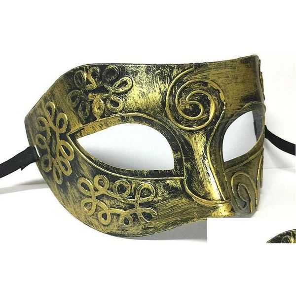 Partymasken Neue Retro Plastik Römische Rittermaske Männer und Frauen Maskerade Ballbevorzugt Dress Up Mascara de Caballero Romano Plastico Kun Dhzoh