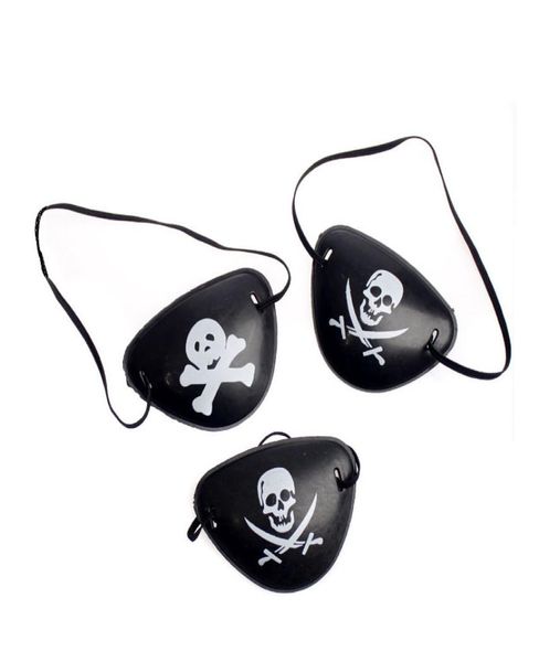 Acessórios para piratas piratas Acessórios para piratas do Halloween Cyclops Patch ocular preguiçosos Amblyopia Skull Eye Patch High Quality8840404