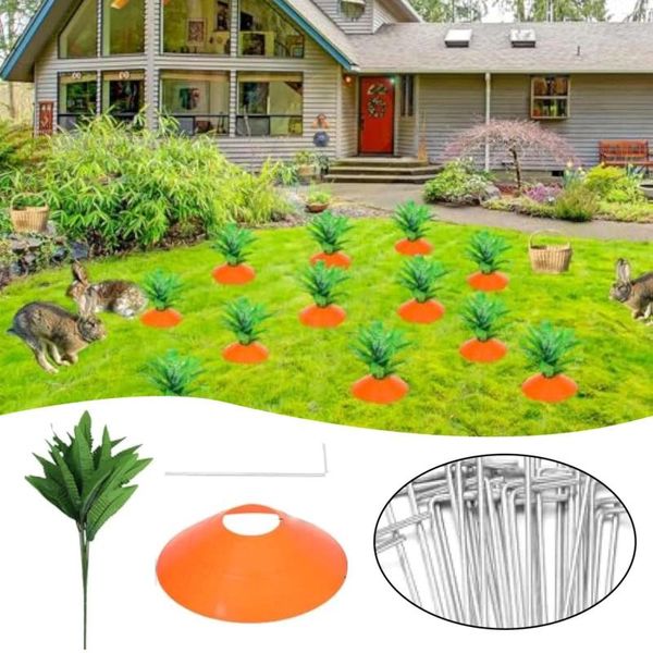 Party -Dekoration Geburtstagsdekorationen Basketball 6 Pack Ostern Karotten Garten Pfahl dekorative Plastikkuchen -Top -Set im Freien im Freien