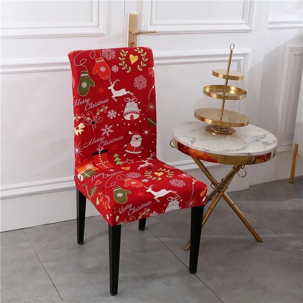 Copertina di sedia Copertura natalizia per le vacanze elastico elastico universale moderno protezione decorativa tratto utilizzato nel ristorante