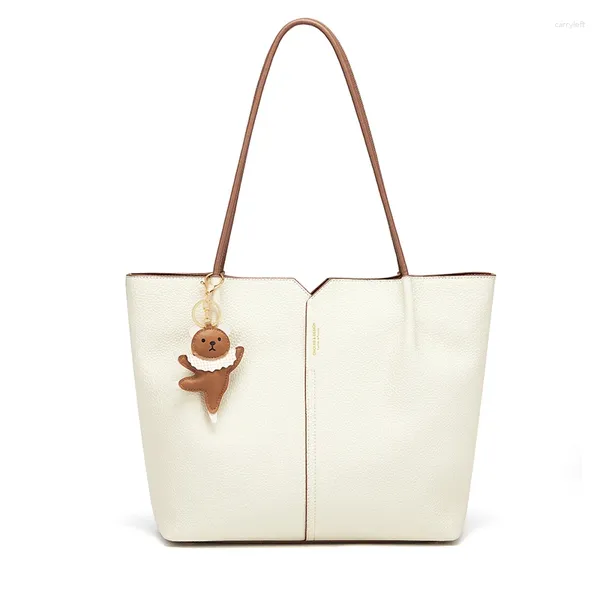 Borse da sera Cnoles Women Commuter Versatile Tote Bag Decorazione in pelle Pulnella per telefono cellulare