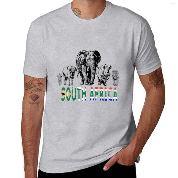 Tanques masculinos Tops Big Five For Fãs da África do Sul T-shirt Roupas de verão Meninos Animal Printe