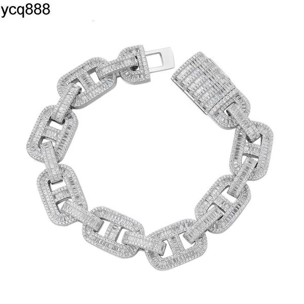 Designer Großhandel Custom Chunky Cuban Armband Ice Out Link Chain Hip Hop Männer 18k Gold plattiert Silber Diamant Kubaner Verknüpfung Armband