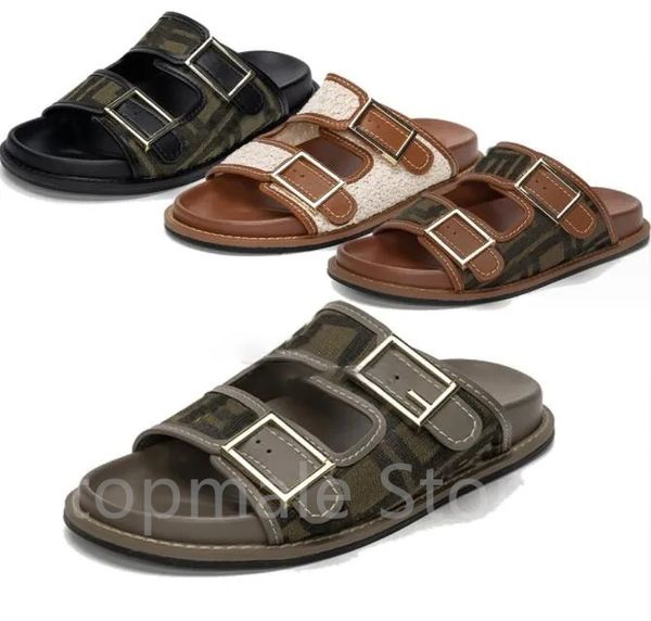 Designer di lusso sandali estivi in moda ampia flip flipflops pantofole da donna tacchi bassi taglie 35-42