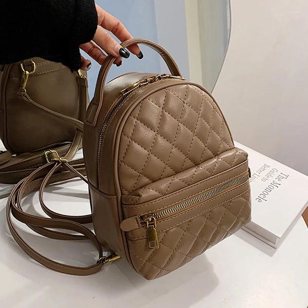 Sagnose per la grazia Luxury Bagpack Backpack in pelle morbida per ragazze adolescenti 2024 Piccolo pacchetto da viaggio Back Sac a Dos Femme