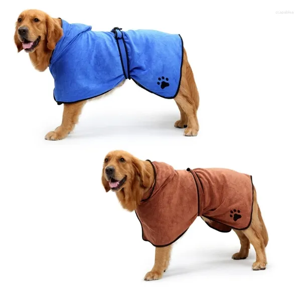 Dog Apparel Bathrobe Super absorvente Toalha de banho de secagem rápida para cães gatos gatos