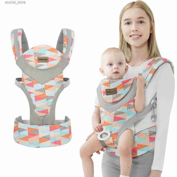 As transportadoras lingam as mochilas de 3 em 1 portador de bebês, assento de quadril recém -nascido, bando de canguru para os bebês dianteiro e traseiro da mochila 7 - 40 lbs 3 a 18 meses de acessórios para bebês l45