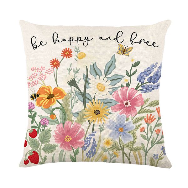 Presentes Cute Flower Blower Pillow Capa Retro Cushion Cushion Capa Decoração Decoração Decoração do quarto para meninas Amigos Filha sobrinha Mulheres