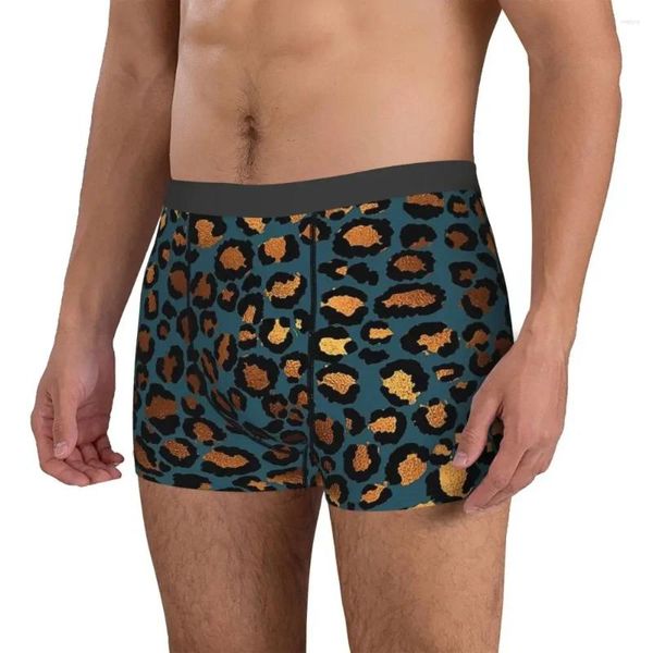 UNDUPTS Güzel Vakalar Çita Leopar Baskı Safari Hayvan Cilt Simülasyonu Homme Panties Erkeklerin İç Çamaşırı Şortları Boksör Bri Bilgi