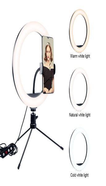 Dimmable LED 26inch Stüdyo Kamera Yüzüğü Light Po Telefon Video Işık Halka BİLGİ LAMBA Selfie Stick Ring Dolgu Light1974429