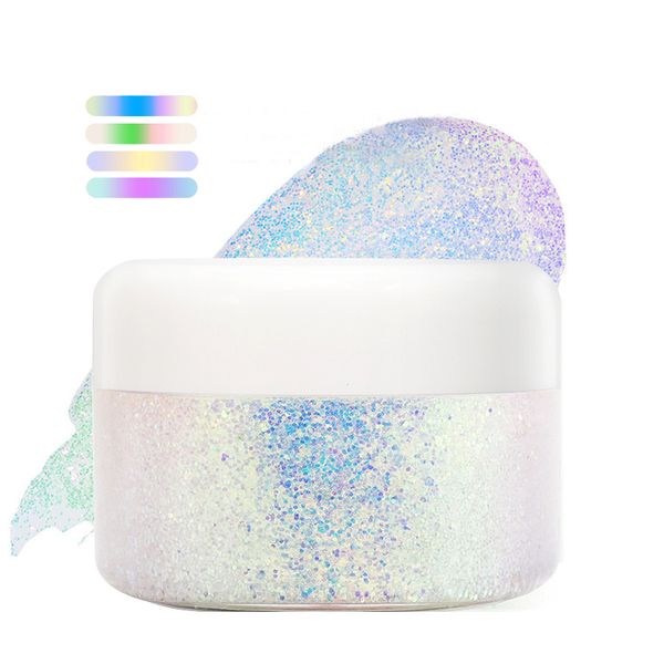 Star Face Body Glitter Gel lantejas Chameleon impermeável Longa Destaque de cabelo