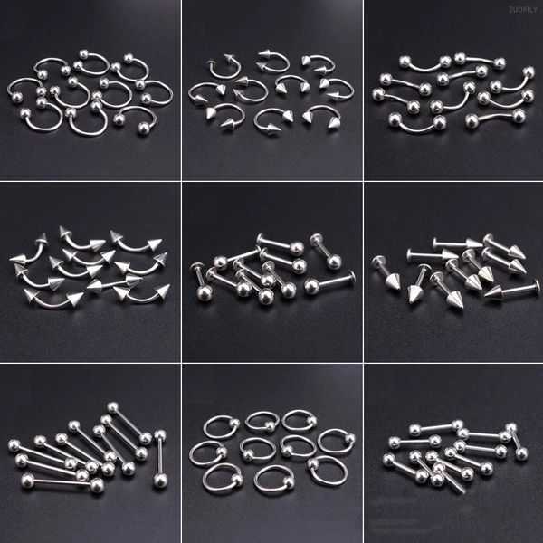 10pcs/Los Metallkurve Nagelcharm Piercing Design Ring Schmuck Handbohrer Punkstil Nägel Kunstdekoration 240401