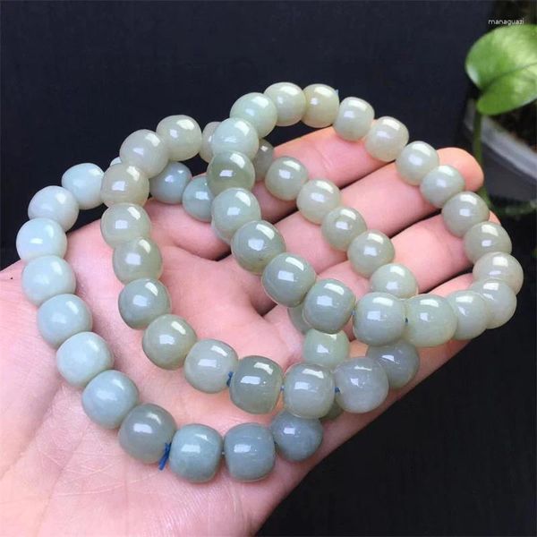 Dekorative Figuren 10 mm natürliches hetisches Jade -Armband Frauen Mode süße Reiki Heilung Energie Strand Mädchen Schmuck Geschenk 1pcs