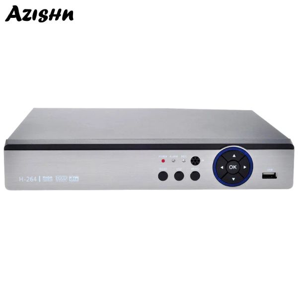 Registratore Azishn 8CH HD AHD/TVI/CVI/CVBS/IP AHD DVR H.264 5in1 Hybrid 8CH/4MP CCTV Video digitale Registratore per telecamere di sorveglianza
