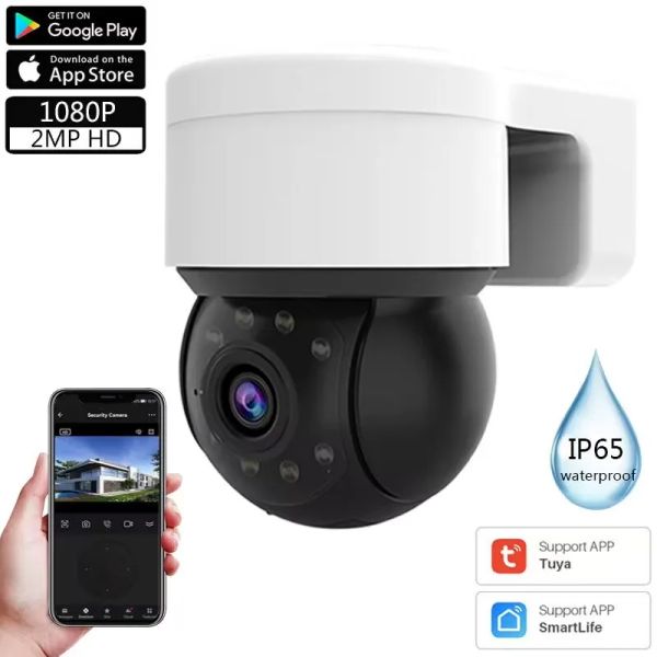 Telecamere esterni wireless wireless 1080p da 2mp fotocamera tuya smart life home security ptz ip zoom cupola telecamere cctv videosorveglianza