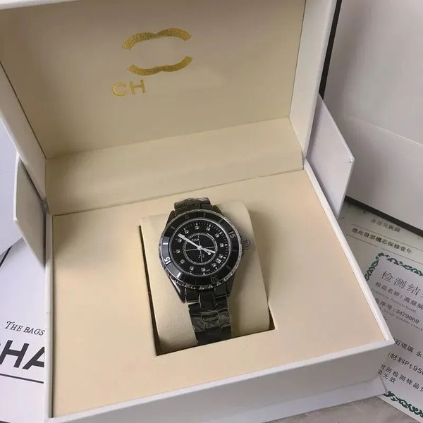 U1 Top AAA Watch Luxury Designer Женский керамический циферблат хрустальные стеклянные часы Crown Diamonds 33 мм 38 -мм доступные наручные часы на ремешках из нержавеющей стали очень приятно